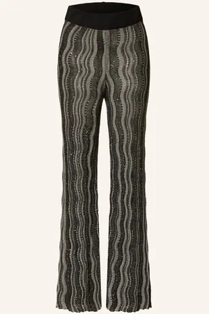 Luisa Cerano Strickhose Mit Pailletten Und Glitzergarn schwarz