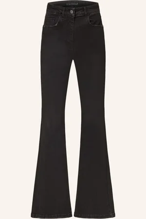 Luisa Cerano Bootcut Jeans Mit Schmucksteinen schwarz