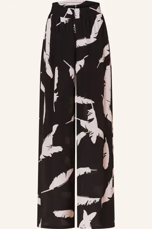 Alexander McQueen Marlenehose Aus Seide schwarz