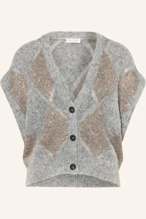 Brunello Cucinelli Strickweste Mit Mohair Und Pailletten