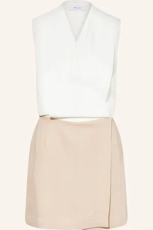 Reiss Wickelkleid Vie Im Materialmix beige