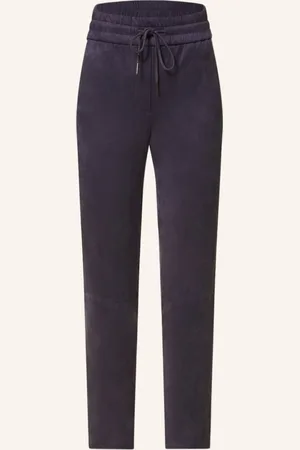 Juvia 7/8-Hose In Lederoptik blau