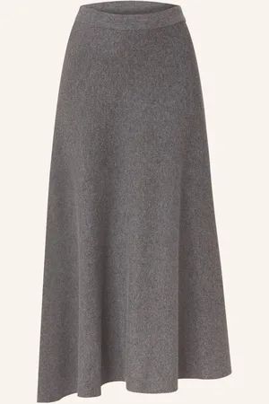 lilienfels Strickrock Mit Cashmere grau