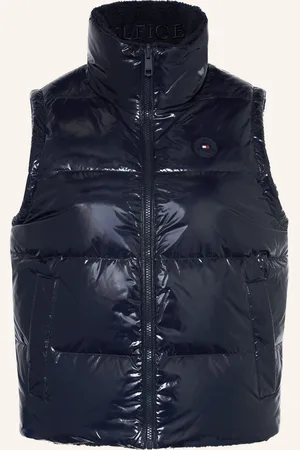 Tommy Hilfiger Daunenweste Zum Wenden Mit Teddyfell blau