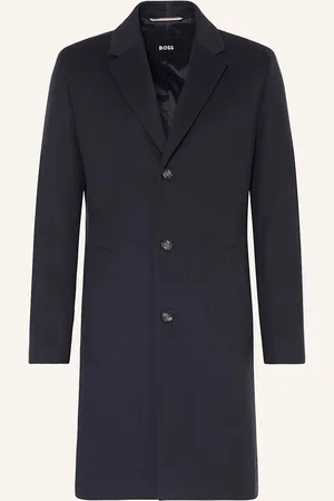 HUGO BOSS Wollmantel Hyde blau