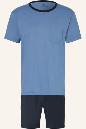 Calida Shorty-Schlafanzug Relax Essentials blau