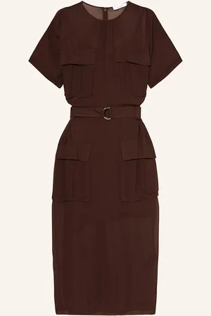 Reiss Chiffon-Kleid Essie braun