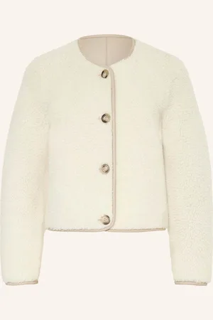 Mrs & HUGS Lederjacke Zum Wenden weiss