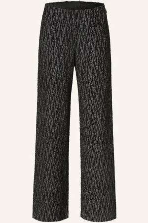 Marc Cain Marlenehose Washington Aus Bouclé schwarz