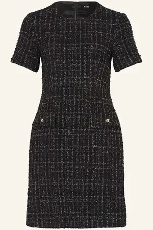 HUGO BOSS Tweed-Kleid Docanah Mit Glitzergarn