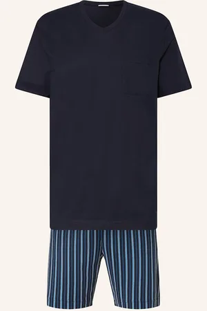 Mey Shorty-Schlafanzug Serie Straight blau