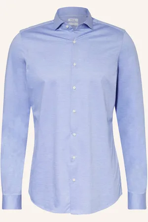PAUL Hemd Slim Fit Mit Extralangem Arm blau