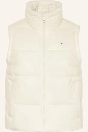 Tommy Hilfiger Daunenweste Zum Wenden Mit Teddyfell weiss