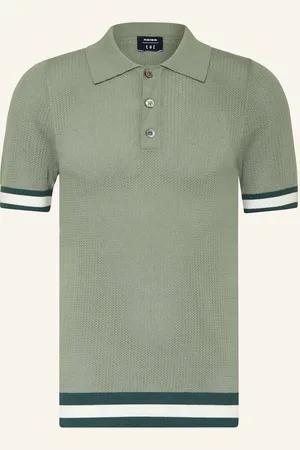Reiss Strick-Poloshirt Quinn gruen