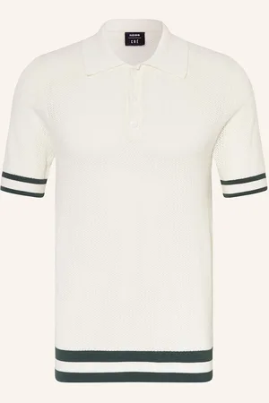 Reiss Strick-Poloshirt Quinn weiss