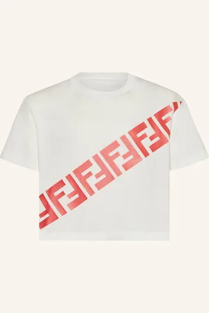 Fendi Cropped-Shirt weiss