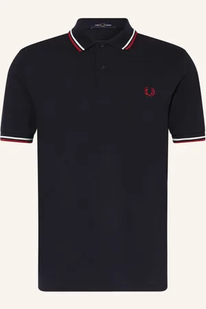 Fred Perry Piqué-Poloshirt blau