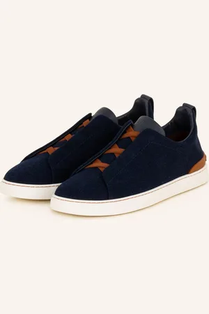 Ermenegildo Zegna Slip-On-Sneaker Triple Stitch™ blau