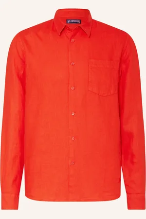 Vilebrequin Leinenhemd Regulrar Fit rot