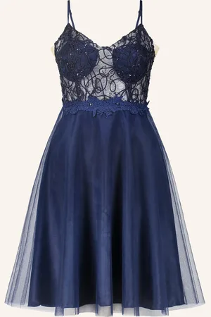 SUDDENLY Princess Cocktailkleid Mit Pailletten Und Spitze blau