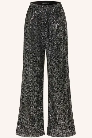 Dolce & Gabbana Marlenehose Mit Pailletten schwarz