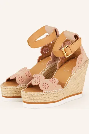 See by Chloé See By Chloé Plateau-Wedges Glyn Mit Lochspitze rosa