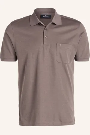 Ragman Piqué-Poloshirt braun