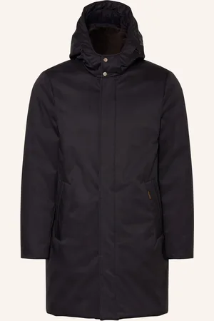 MOORER Parka Vannes Mit Abnehmbarem Kragen blau