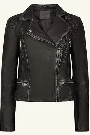 AllSaints Lederjacke Cargo schwarz