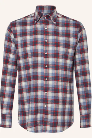 ARTIGIANO Flanell-Hemd Classic Fit blau