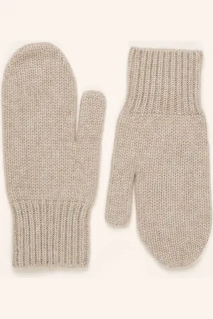 S.Marlon Cashmere-Fäustlinge beige