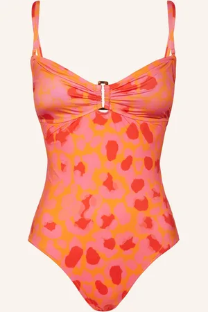 Vilebrequin Badeanzug New Leopard orange