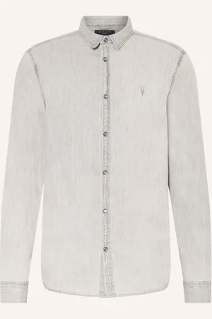 AllSaints Hemd Gleason Regular Fit grau