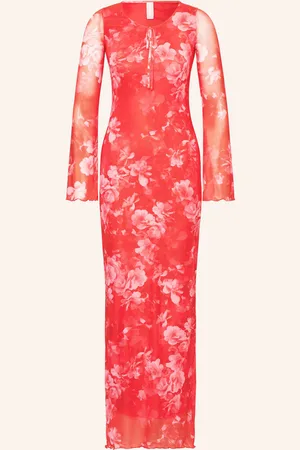 Something New Mesh-Kleid Sncecilia rot