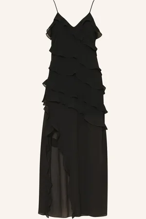Neo Noir Kleid Palazzo Mit Volants