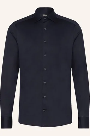 Stenströms Jerseyhemd Slim Fit blau