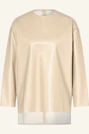 Wolford Shirt In Lederoptik Mit 3/4-Arm beige