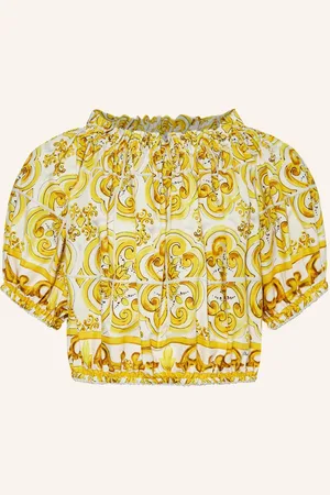 Dolce & Gabbana Off-Shoulder-Bluse gold
