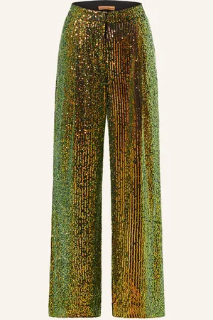 STINE GOYA Marlenehose Jesabelle Mit Pailletten gold