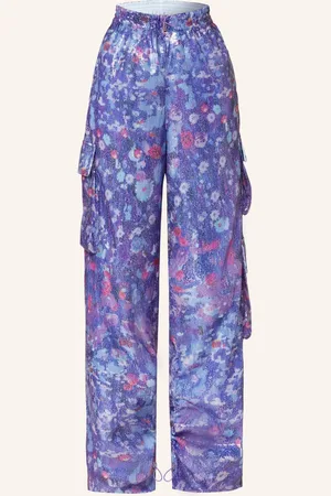 Khrisjoy Cargohose Mit Pailletten lila