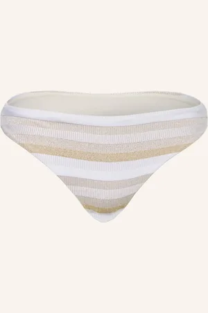 Max Mara Basic-Bikini-Hose Swami Mit Glitzergarn weiss