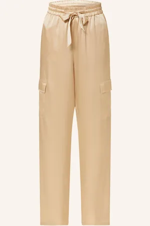 The Mercer Cargohose Aus Seide beige