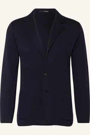 LARDINI Stricksakko Extra Slim Fit blau