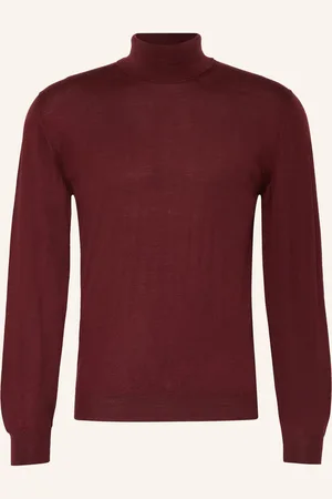 FEDELI Rollkragenpullover rot