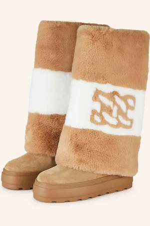 Casadei Plateau-Boots Mit Kunstfell braun