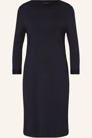 Comma, Strickkleid Mit 3/4-Arm blau