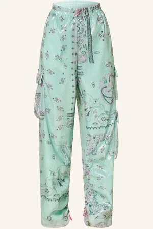 Khrisjoy Cargohose Mit Pailletten gruen