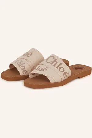 Chloé Pantoletten Woody beige