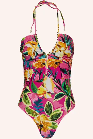 PQ Neckholder-Badeanzug Josie Mit Schmuckperlen pink