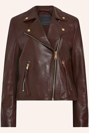 AllSaints Lederjacke Dalby rot